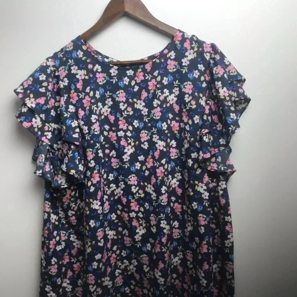 Rachel Rachel Roy blue floral print top‎